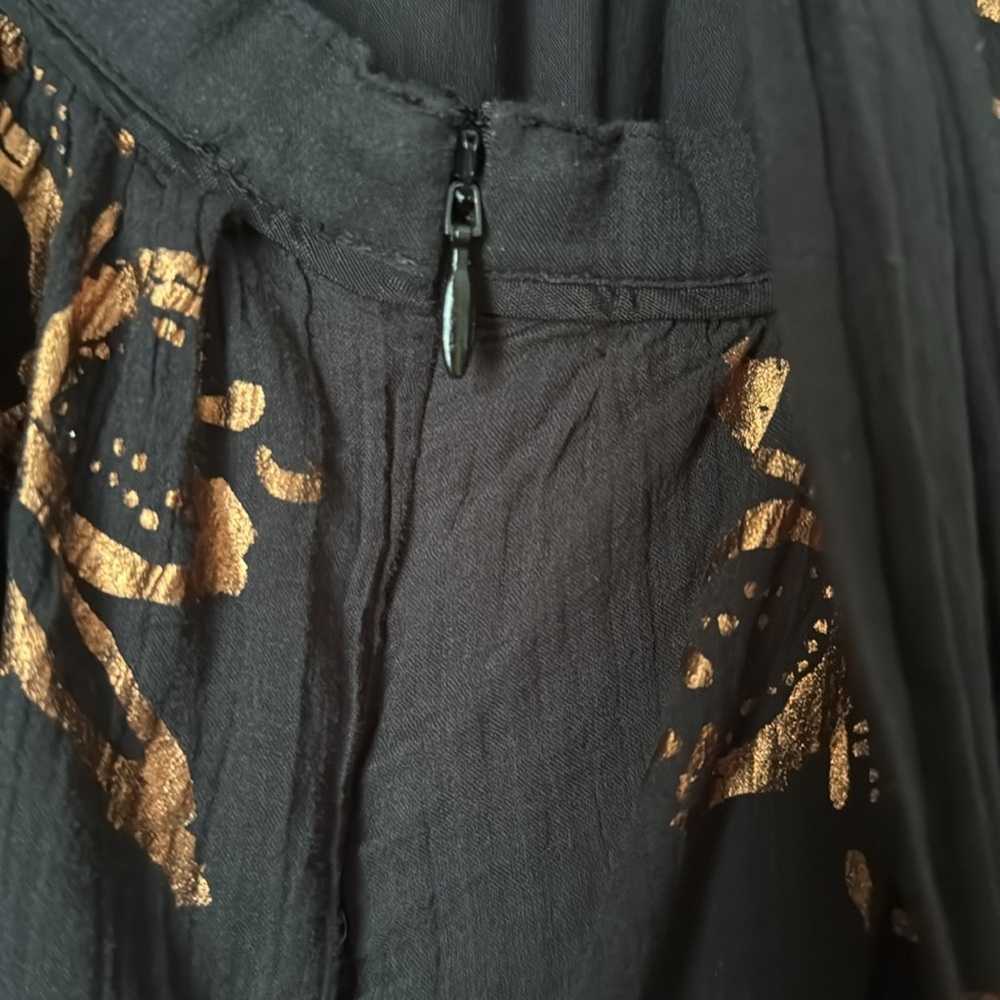 Free People Baja Babe Strapless Midi  Black Combo Copper Foil Sz   Ret $168 EUC - Picture 8 of 10